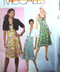 4830 LINED CROP OPEN SS JACKET,STRAPPY DRESS PATTERN 6-12